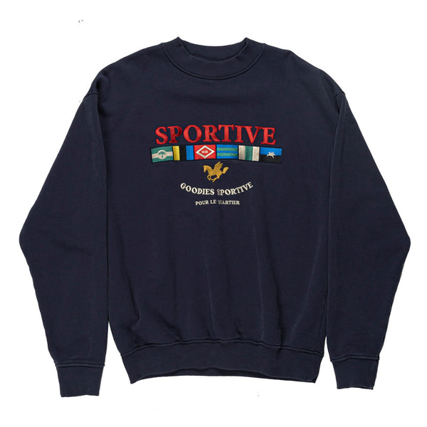 Goodies Sportive Crewneck Navy Homme Vue de Face