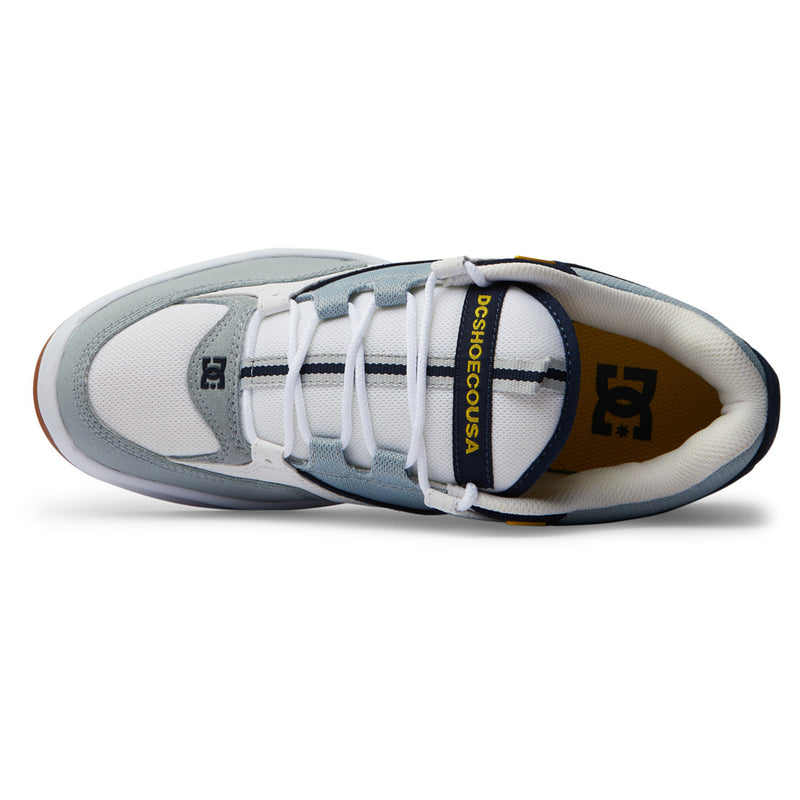 Chaussure de Skate DC Shoes Homme Blanc Gris vue de haut