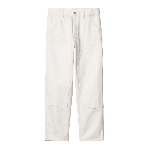 Pantalons - Carhartt WIP - Double Knee Pant // White Rinsed - Stoemp