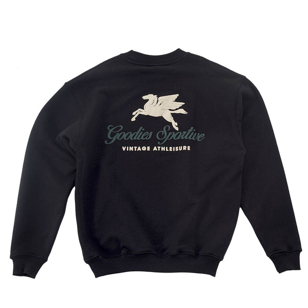 Goodies Sportive Crewneck Noir Homme Vue de Face