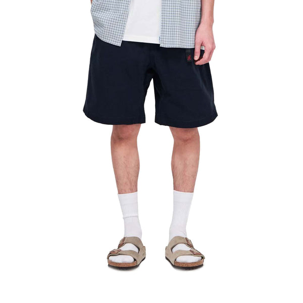 Gramicci Short Double Navy Homme Vue de face Mannequin 