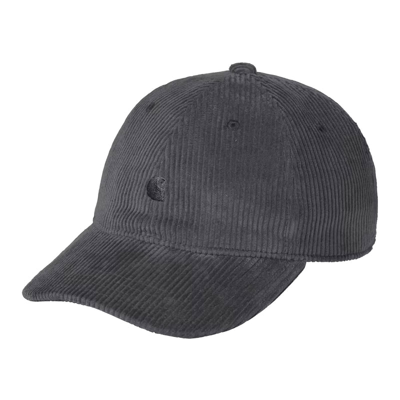 Casquette carhartt grise foncé en velours vue de face 