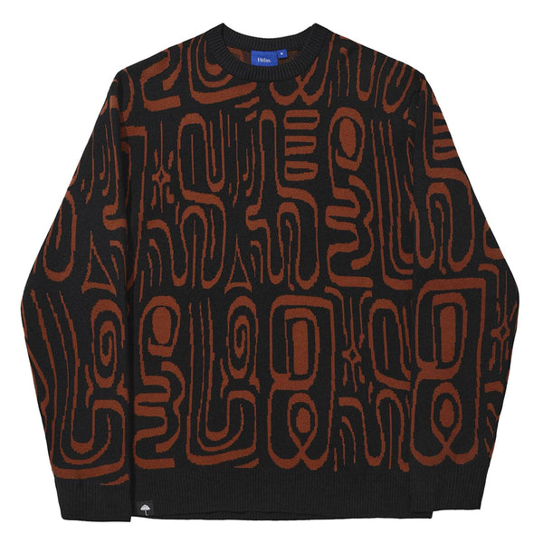 Sweat Knit Hélas noir et brun homme - vue de face 