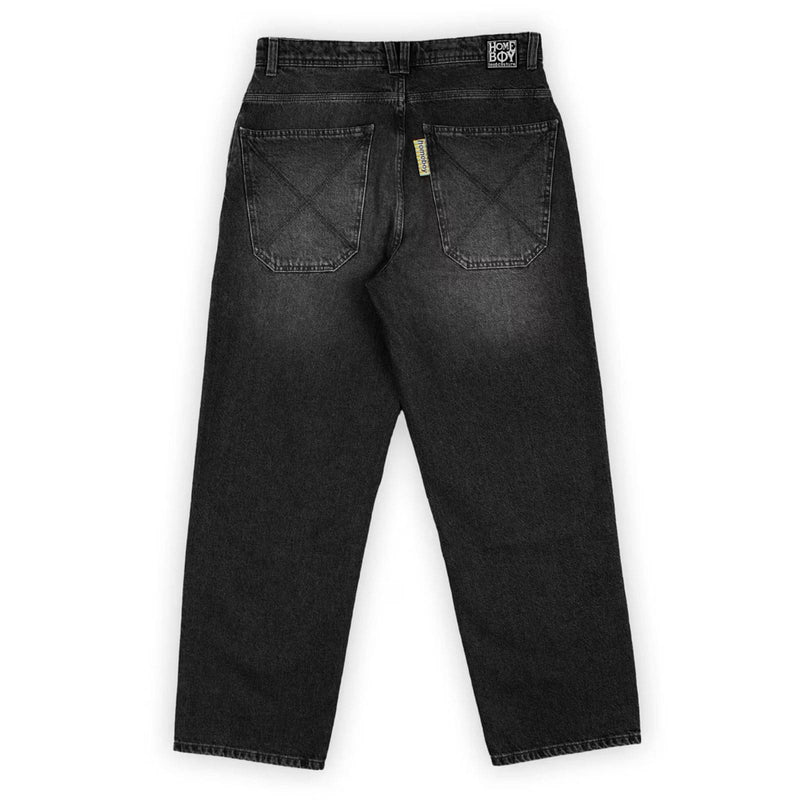 Pantalon jeans baggy Homeboy Noir délavé vue de dos