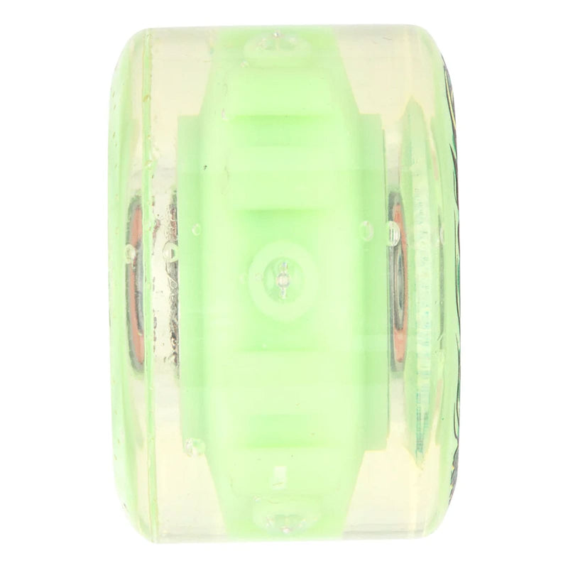 Roues Slime Balls Jellyfish vert transparent 60mm 78a vue de coté 