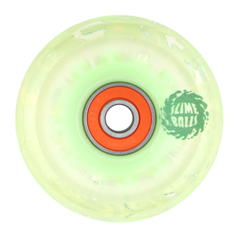 Roues Slime Balls Jellyfish vert transparent 60mm 78a vue de dos 