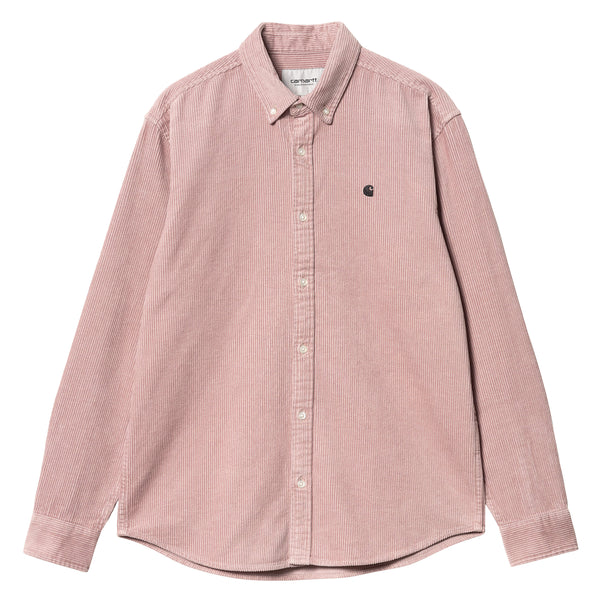 L/S Madison Cord Shirt // Glassy Pink/Black