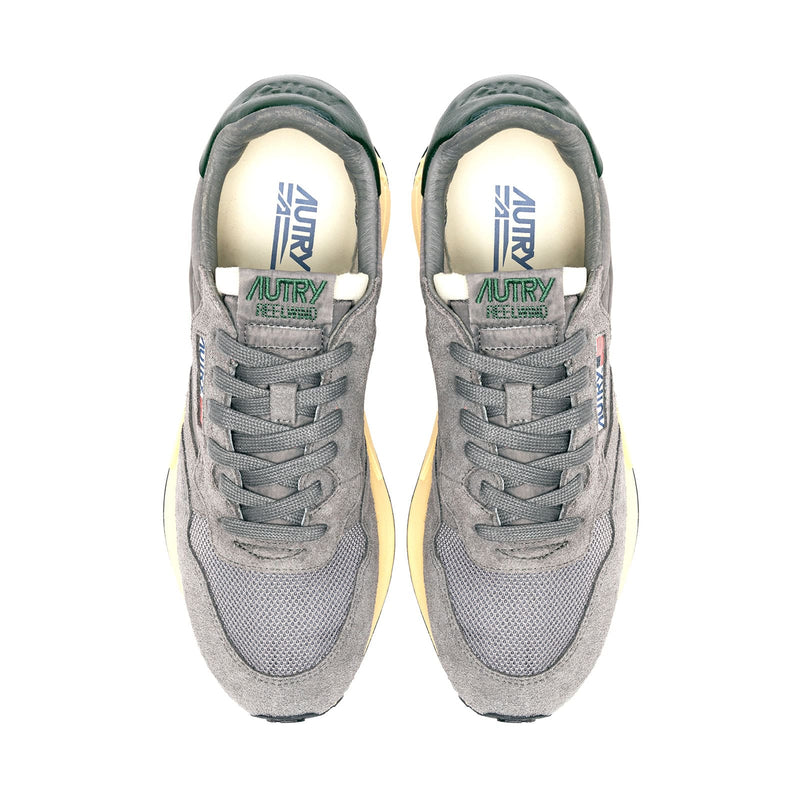 autry reelwind sneakers grises et vertes pour hommes vue du dessus