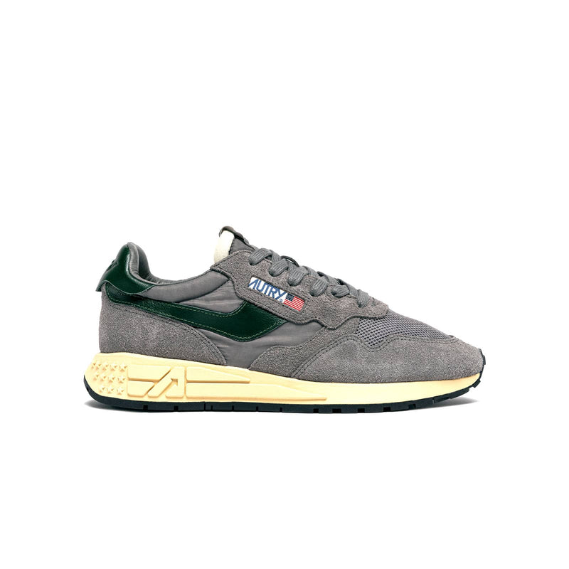 autry reelwind sneakers grises et vertes pour hommes vue de profil