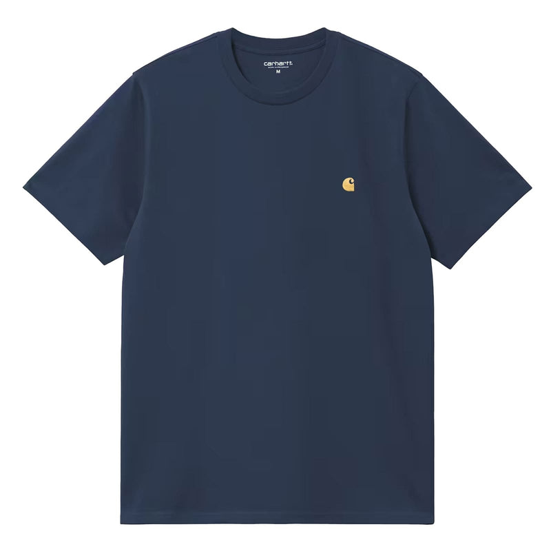 T-shirt Carhartt Chase Bleu vue de face 