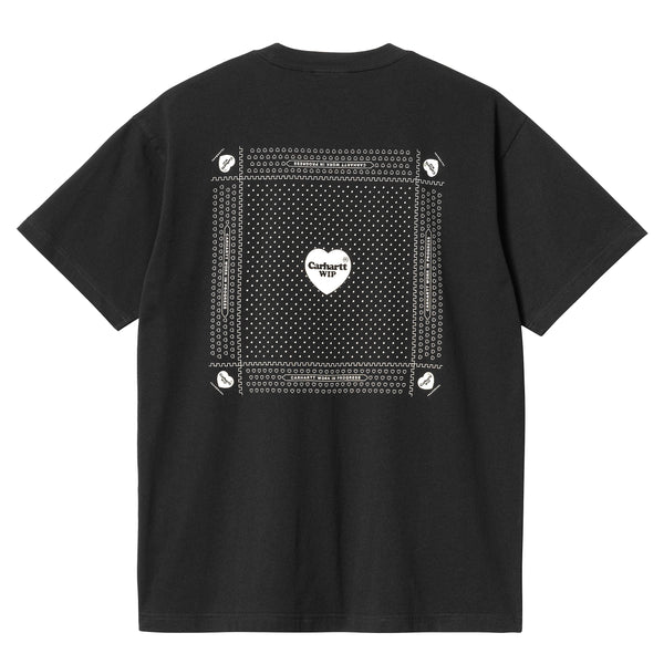 SS Heart Bandana T-shirt // Black/White