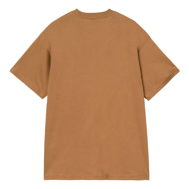 T-shirt Carhartt Brun Homme avec graphisme boite de Sardine Carhartt rouge a l'avant - Vue de dos 