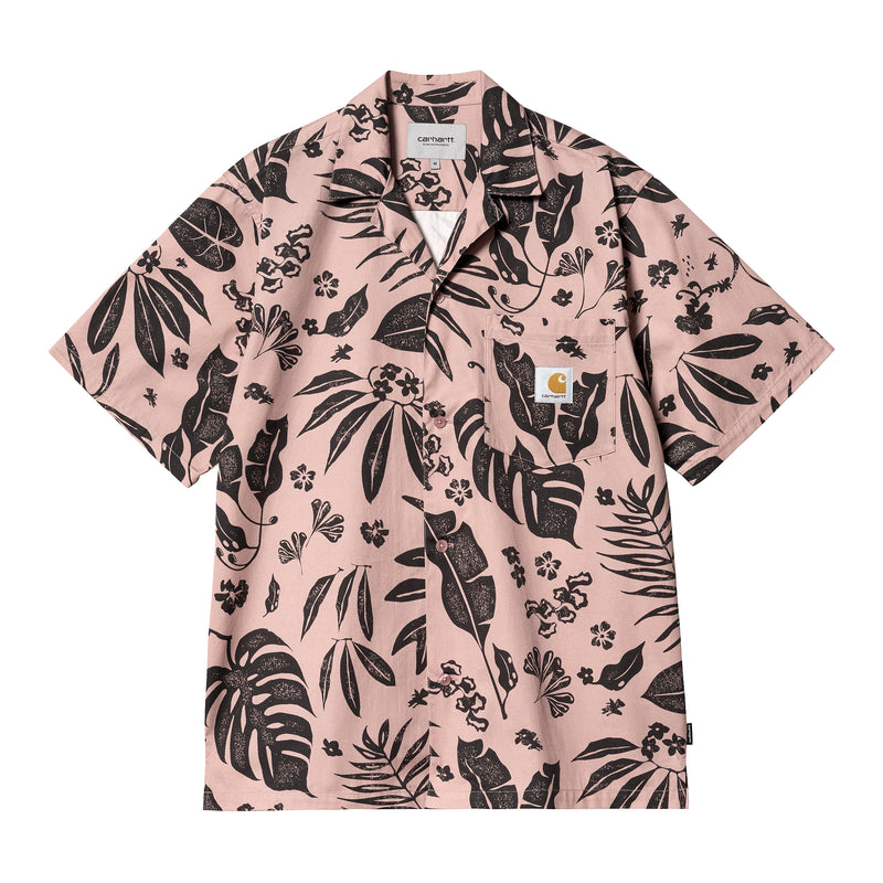 SS Woodblock Shirt // Woodblock Print/Glassy Pink