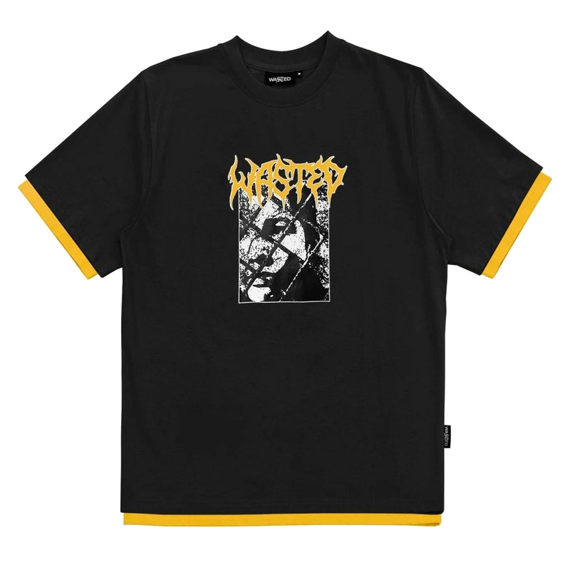 T-Shirt Nine-Wire // Black/Golden Yellow