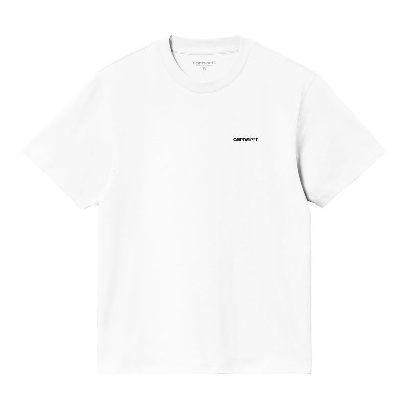 W' Script Embroidery T-Shirt // White/Black