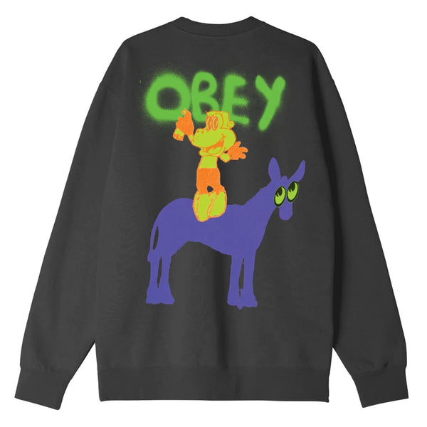 Sweats sans capuche - Obey - Obey Donkey Crew // Black - Stoemp