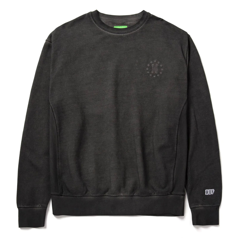 Sweats sans capuche - Huf - 12 Galaxies Faded Crewneck // Gunmetal - Stoemp