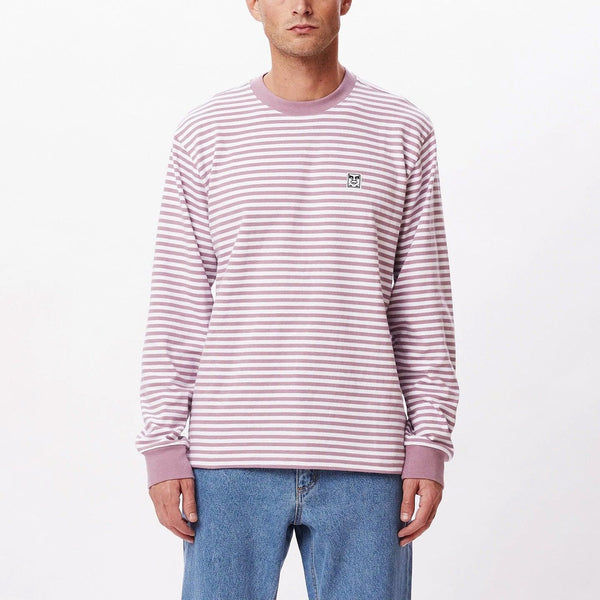 T-shirts - Obey - Icon Legacy Long Sleeve Tee // Lilac Chalk - Stoemp