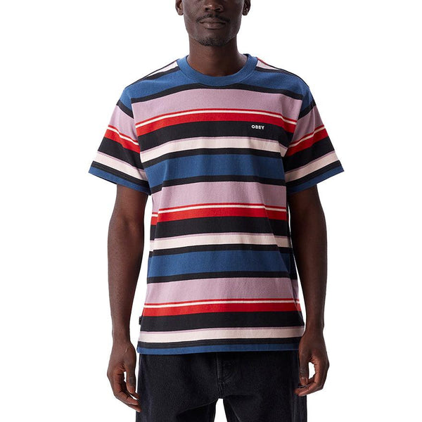 T-shirts - Obey - Stroming Stripe Tee SS // Dark Denim Multi - Stoemp