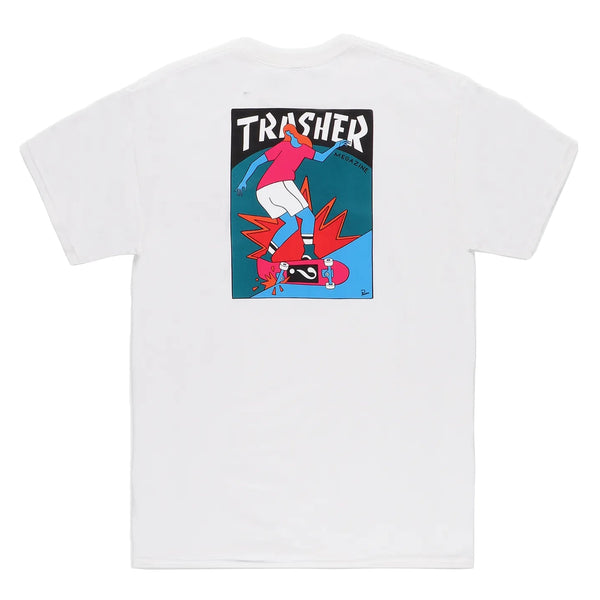 T-shirts - Thrasher - Thrasher Hurricane By PARRA SS Tee // White - Stoemp