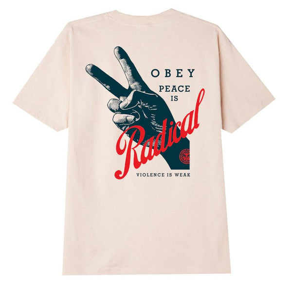 T-shirts - Obey - Radical Peace Classic T-shirt // Cream - Stoemp