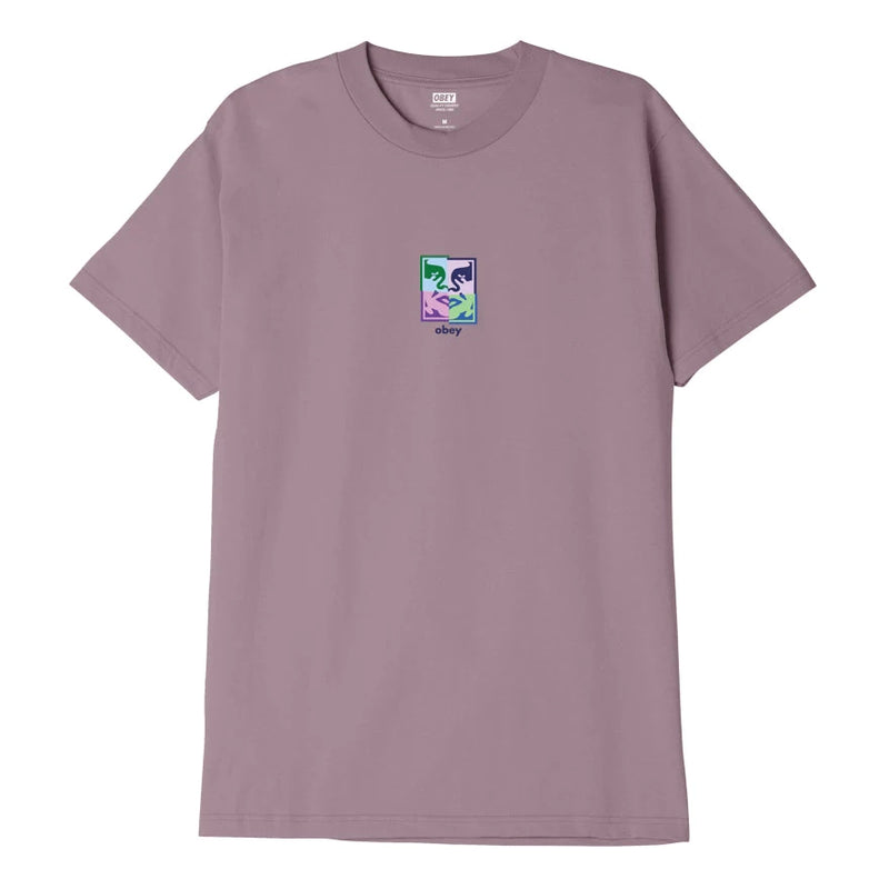 T-shirts - Obey - Puzzled Tee // Lilac Chalk - Stoemp