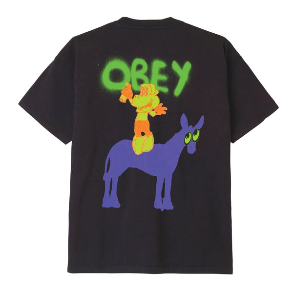 T-shirts - Obey - Obey Donkey Tee // Off Black - Stoemp