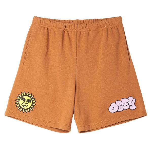 Shorts - Obey - Bubble Sweatshort // Bone Brown - Stoemp