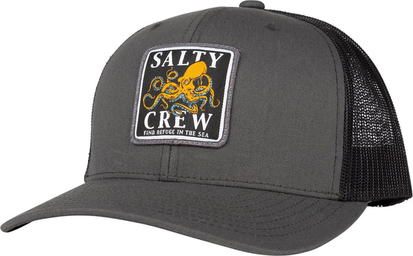 Casquettes & hats - Salty Crew - Ink Slinger Retro Trucker // Charcoal/Black - Stoemp