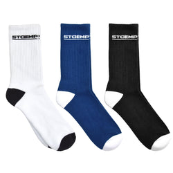 Chaussettes - Stoemp Clothing - Stoemp Socks 3 Pack // Black/White/Blue - Stoemp