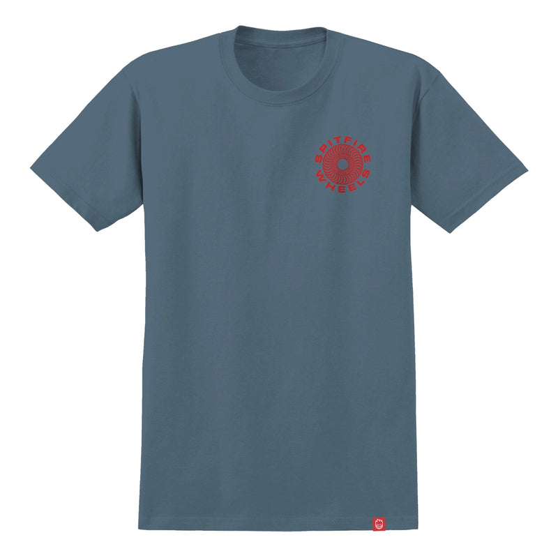 T-shirts - Spitfire - Classic 87' Swirl S/S T-shirt // Slate/Red Print - Stoemp