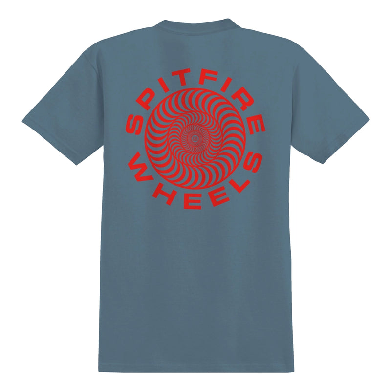 T-shirts - Spitfire - Classic 87' Swirl S/S T-shirt // Slate/Red Print - Stoemp