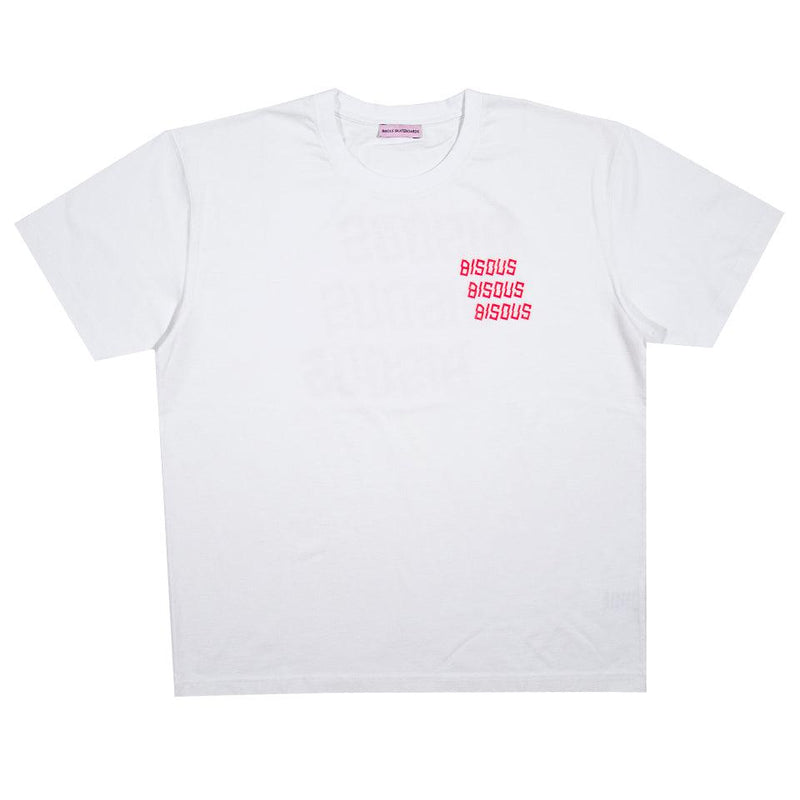 T-shirts - Bisous Skateboards - Bisous x3 Back T-shirt // White/Red - Stoemp