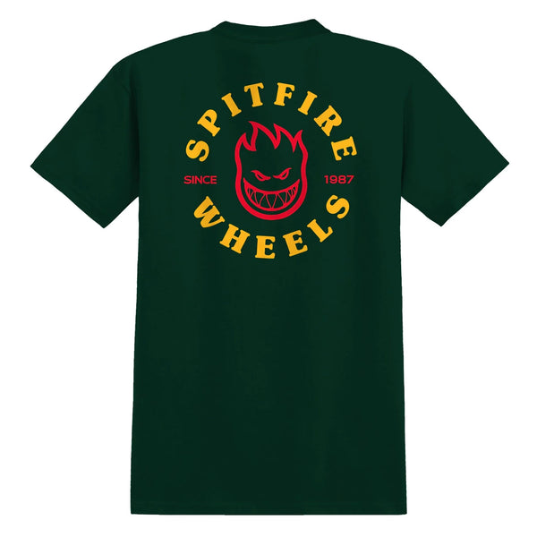 T-shirts - Spitfire - Bighead SS Pocket T-Shirt // Forest Green/Red/Gold - Stoemp