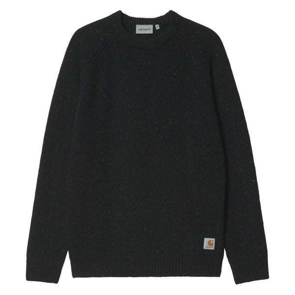 Pulls - Carhartt WIP - Anglistic Sweater // Speckled Black - Stoemp