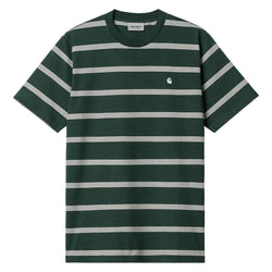 T-shirts - Carhartt WIP - SS Glover T-shirt // Glover Stripe/Juniper/Wax - Stoemp