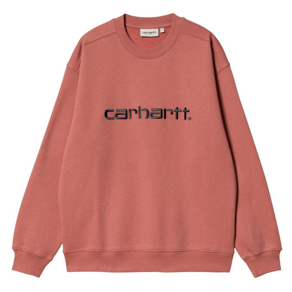 Sweats sans capuche - Carhartt WIP - W' Carhartt Sweat // Misty Blush/Vulcan - Stoemp