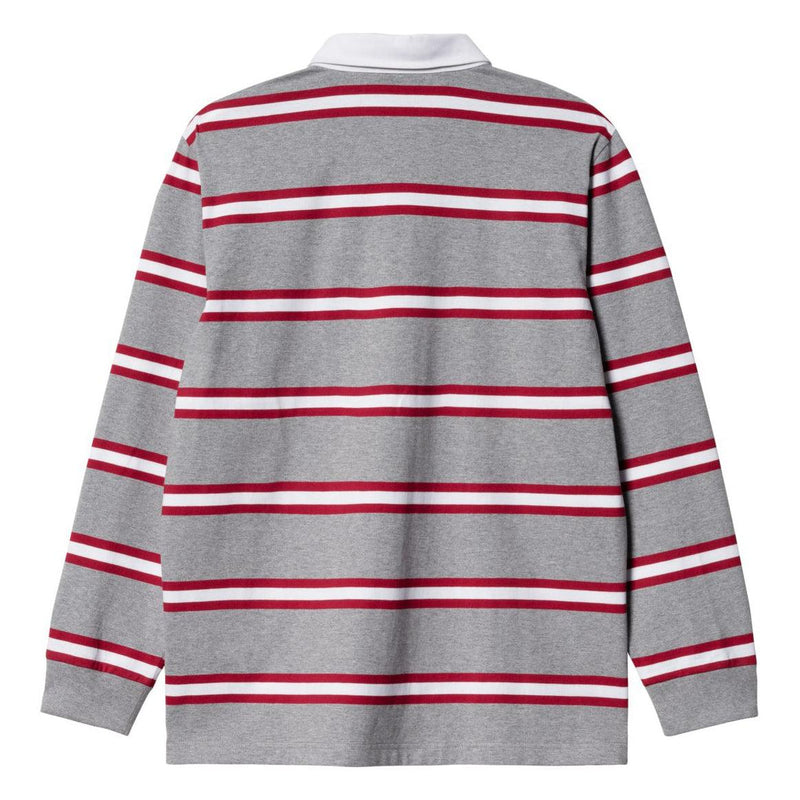 Polos - Carhartt WIP - L/S Tork Rugby Shirt // Tork Stripe/Grey Heather - Stoemp