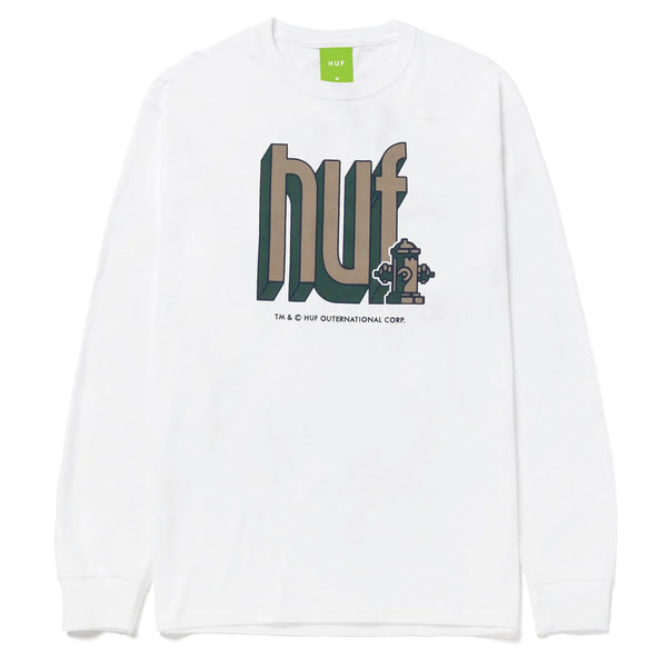 T-shirts - Huf - Bookend LS Tee // White - Stoemp