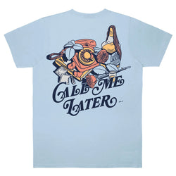 T-shirts - Jacker - Call Me Later Tee // Baby Blue - Stoemp