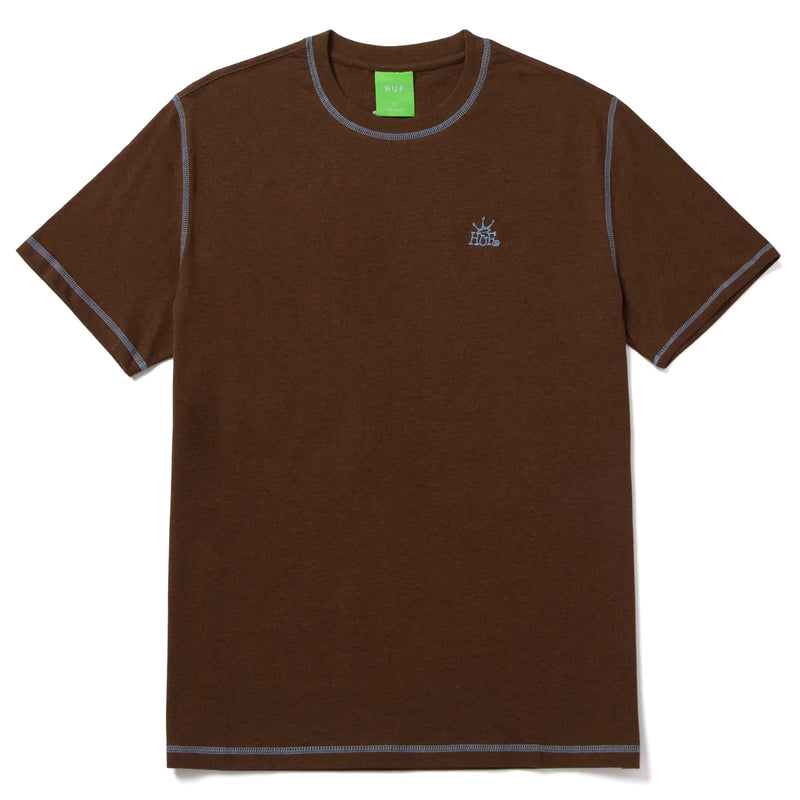 T-shirts - Huf - Contrast Crown SS Relaxed Top // Brown Heather - Stoemp