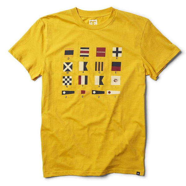 T-shirts - Dc shoes - Flags Tee // DC X MAgenta // Golden Rod - Stoemp