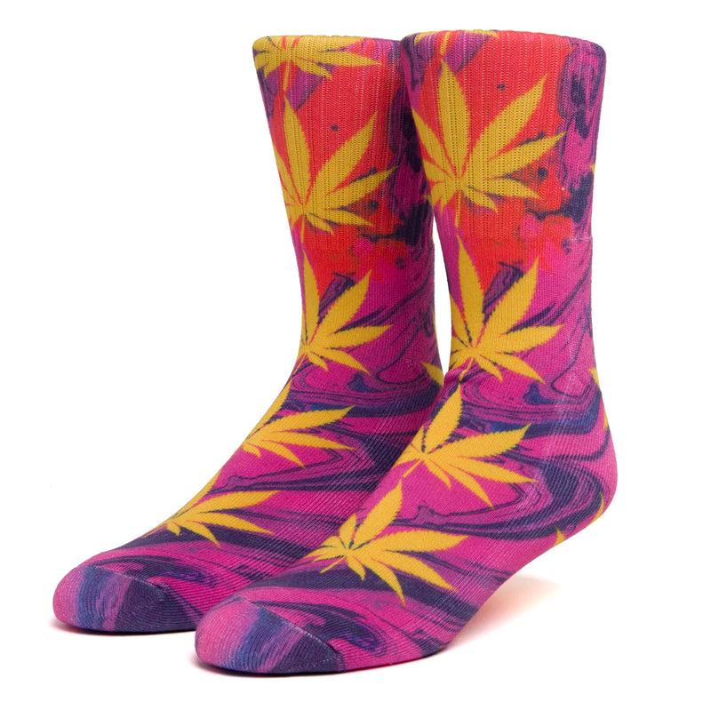 Chaussettes - Huf - Digital Plantlife Sock // Purple/Yellow - Stoemp