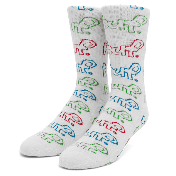 Chaussettes - Huf - Drop Out Sock // White - Stoemp