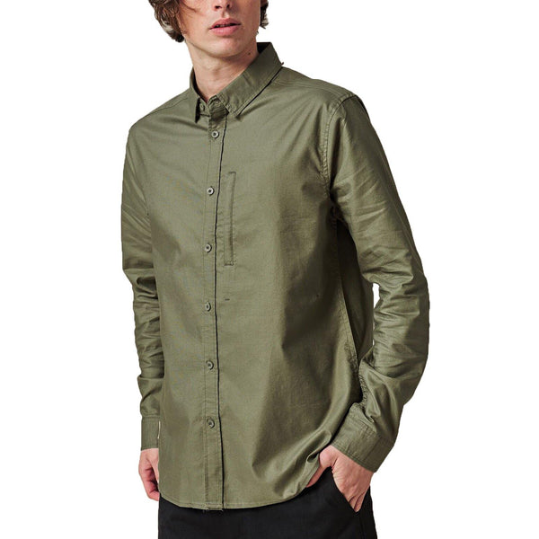 Chemises - Globe - Foundation LS Shirt // Olive - Stoemp