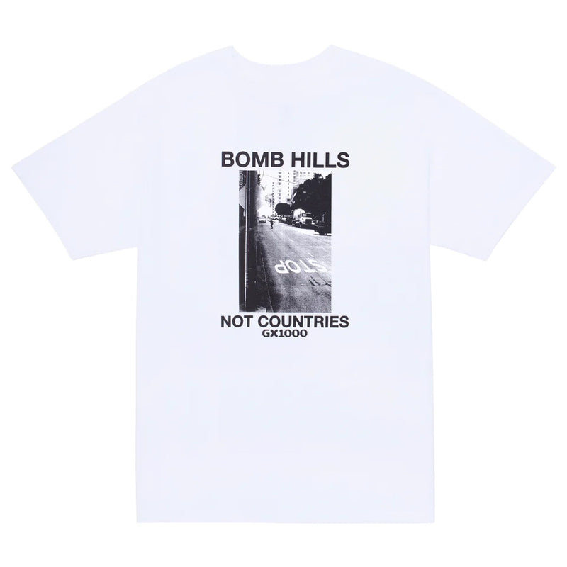 T-shirts - GX1000 - Bomb Hills Not Countries Tee // White - Stoemp