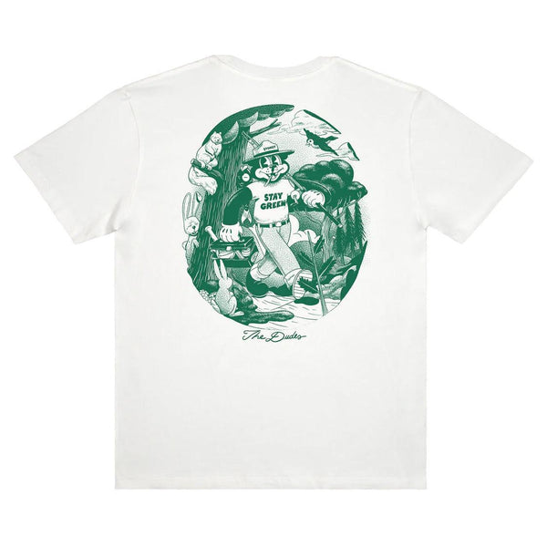 T-shirts - The Dudes - Green Stoney T-shirt // White - Stoemp