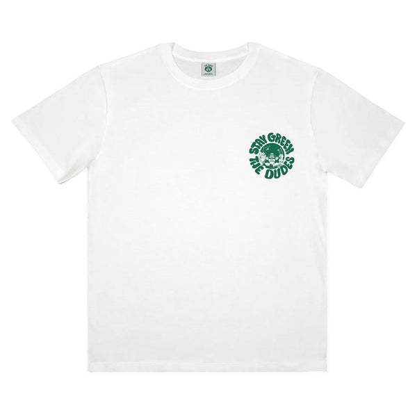 T-shirts - The Dudes - Green Stoney T-shirt // White - Stoemp