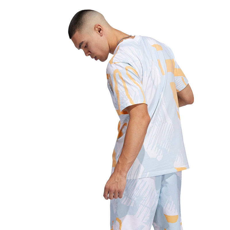 T-shirts - Adidas - Aop SS Tee // Multicolor/White/Orange Rush // HC2131 - Stoemp