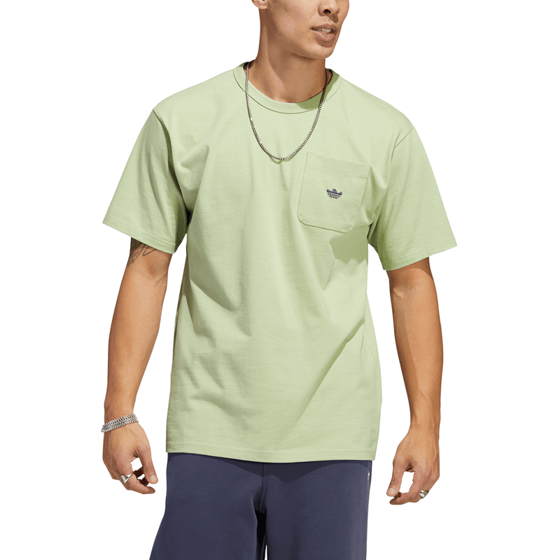 T-shirts - Adidas Skateboarding - Shmoofoil Pocket T-shirt // Magic Lime/Shadow Navy // HC2209 - Stoemp